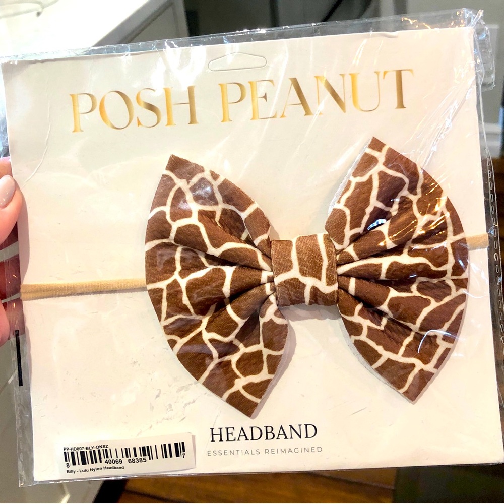 Posh Peanut giraffe print Billy Lulu nylon headband